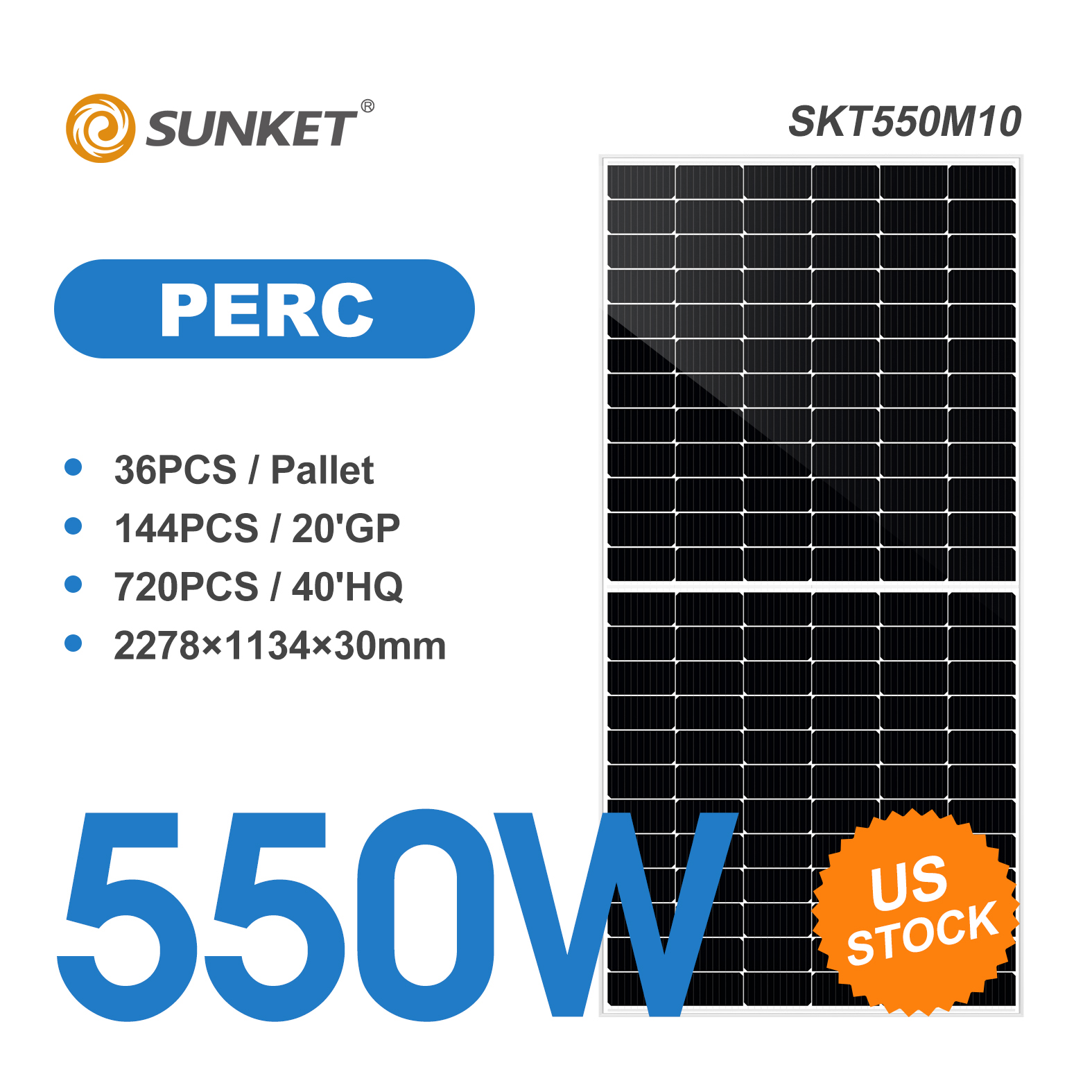 Sunket solar panel