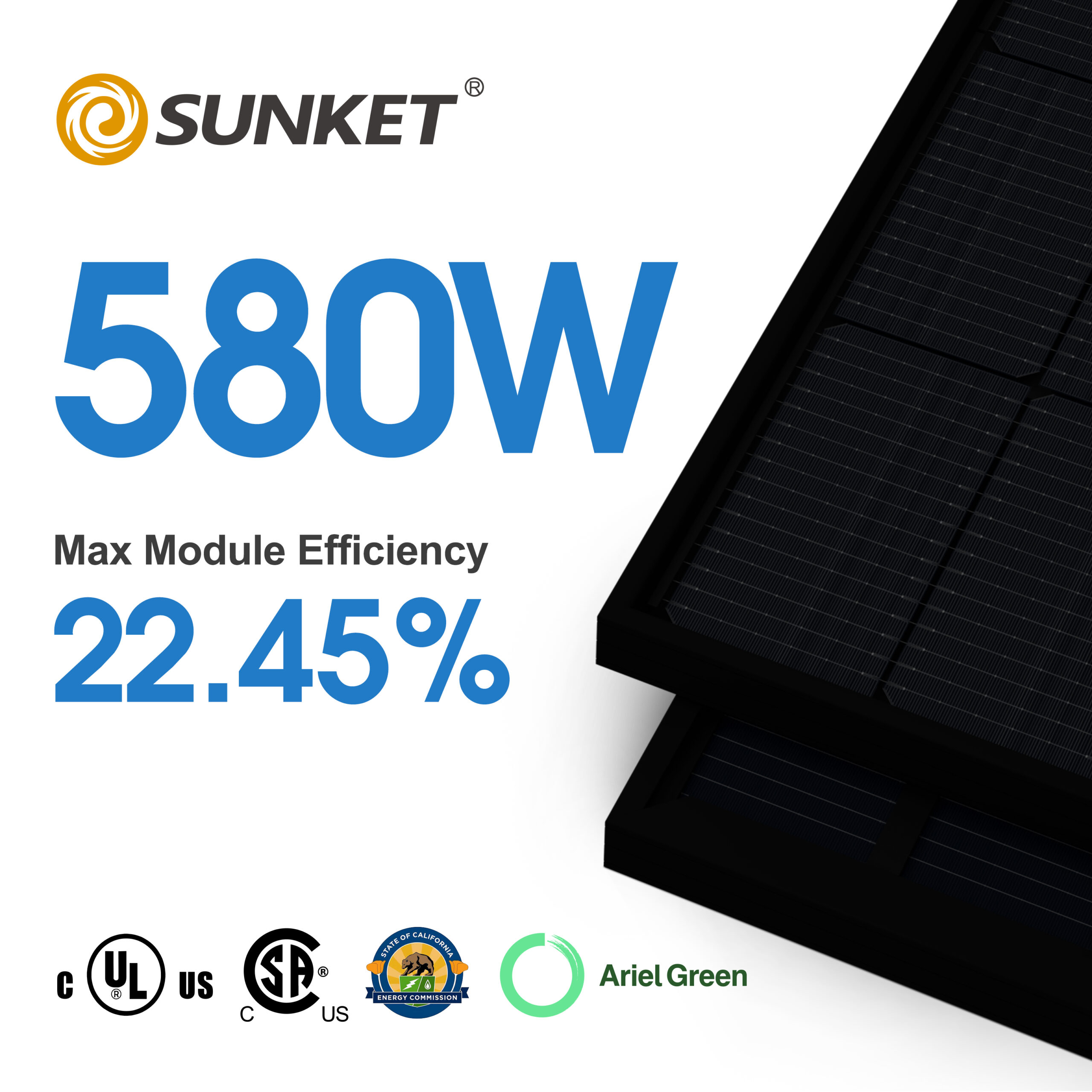 Sunket solar panel
