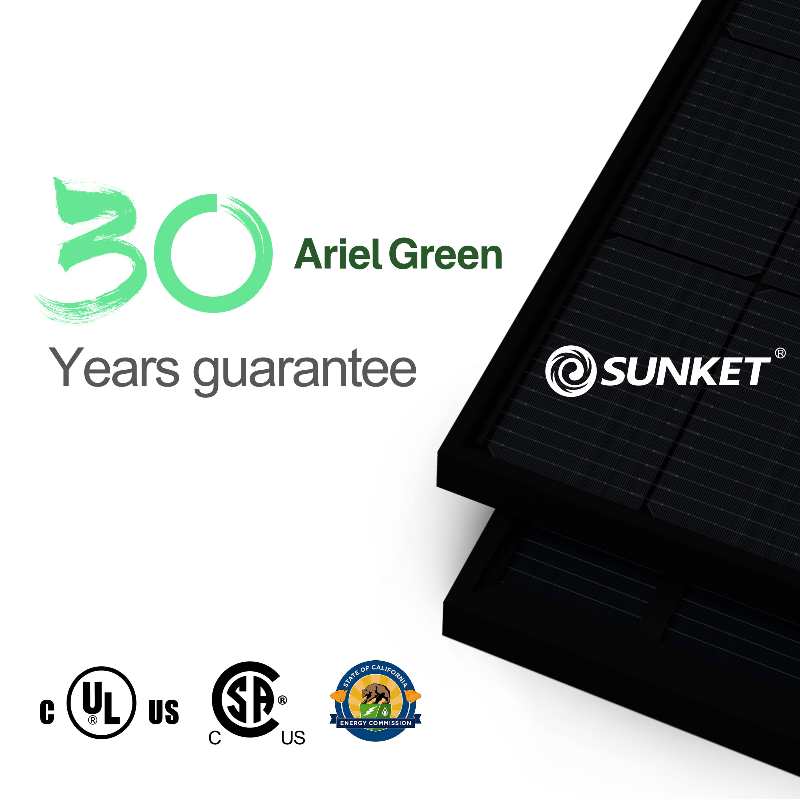Sunket solar panel