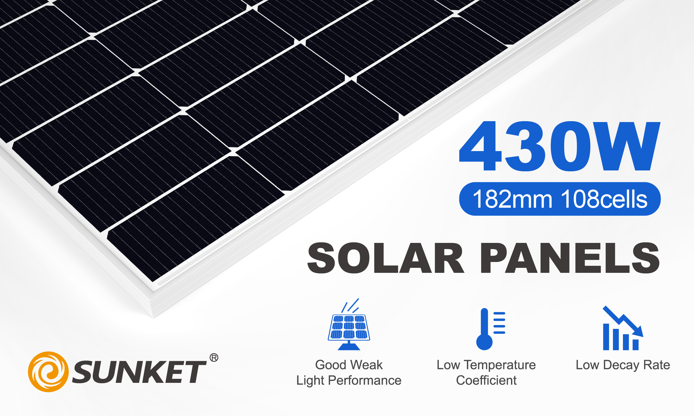 Sunket solar panel